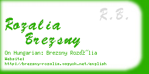 rozalia brezsny business card